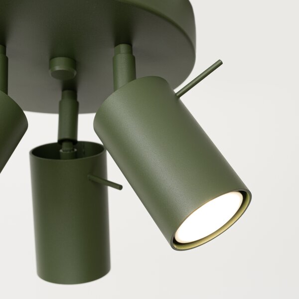 Stropna lampa RING 3P maslinasto zelena