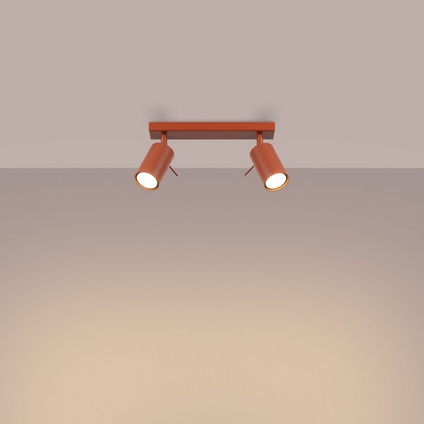 Stropna lampa RING 2 crvena oker