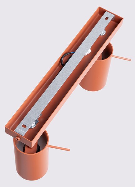 Stropna lampa RING 2 crvena oker