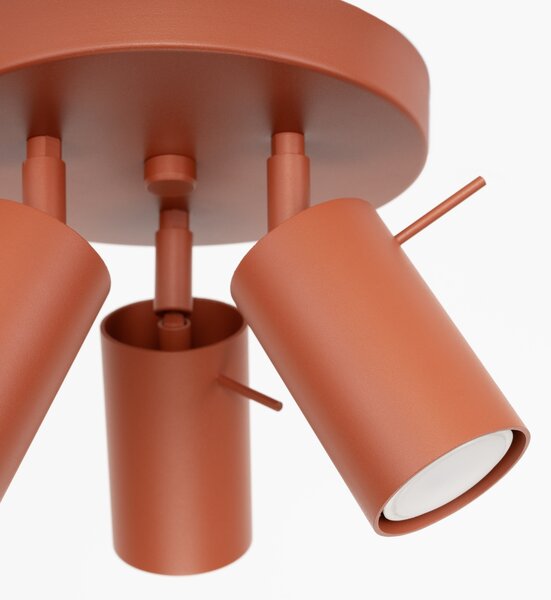 Stropna lampa RING 3P crvena oker