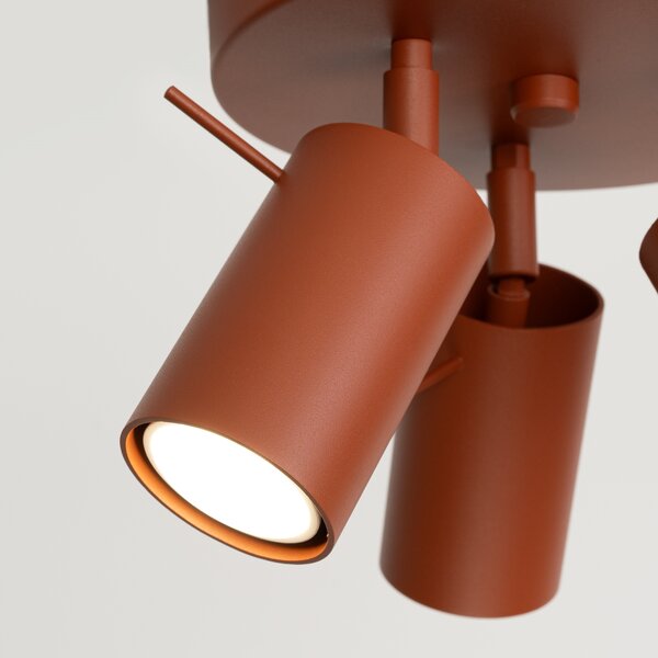 Stropna lampa RING 3P crvena oker