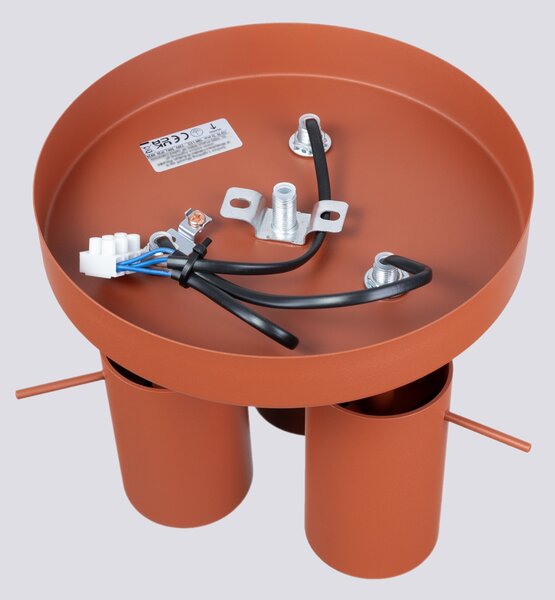 Stropna lampa RING 3P crvena oker