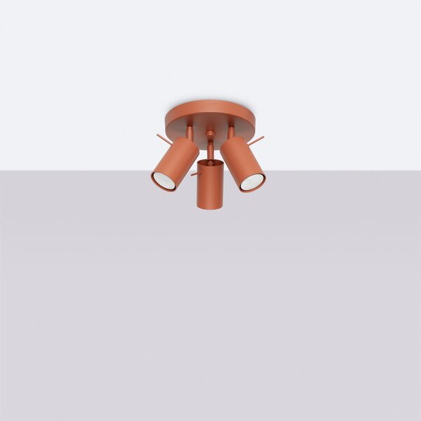 Stropna lampa RING 3P crvena oker