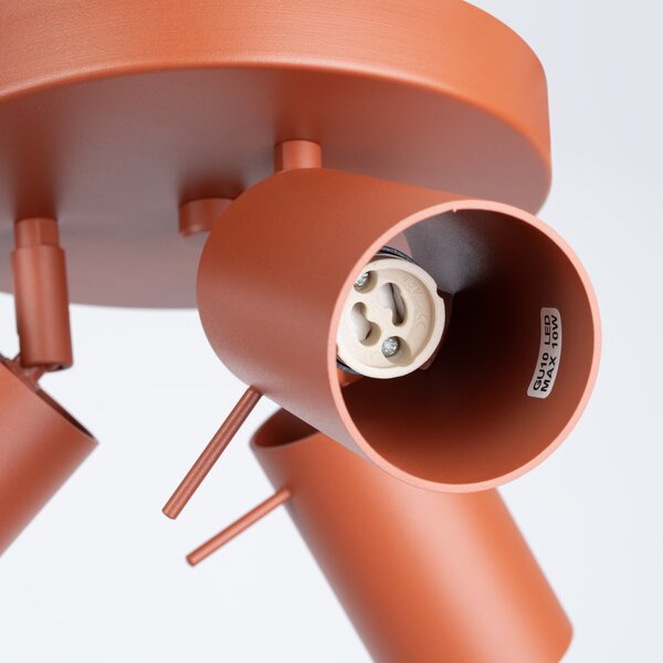 Stropna lampa RING 3P crvena oker