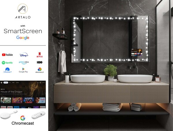 Ogledalo s LED osvjetljenjem M20 premium