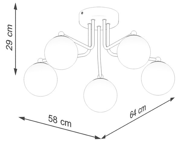 Luster ASTRAL 5 bijeli