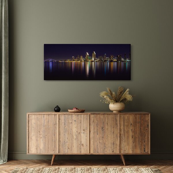 Slika noćnog grada (120x50 cm)
