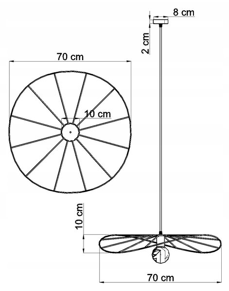 Visilica ESKOLA 70 Crna