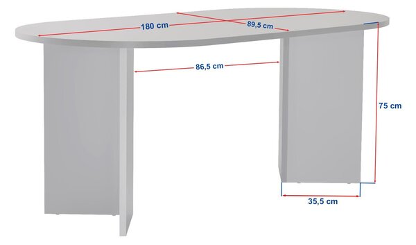 Blagovaonski stol (za 8 osoba) Sabatina (travertin + orah)