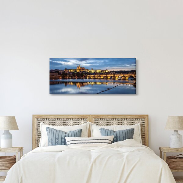 Slika Praškog dvorca i Karlova mosta (120x50 cm)