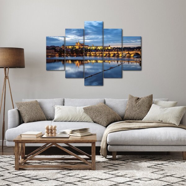 Slika Praškog dvorca i Karlova mosta (150x105 cm)