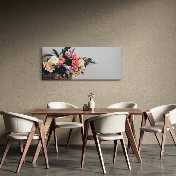 Slika košare s cvijećem (120x50 cm)