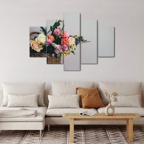 Slika košare s cvijećem (150x105 cm)