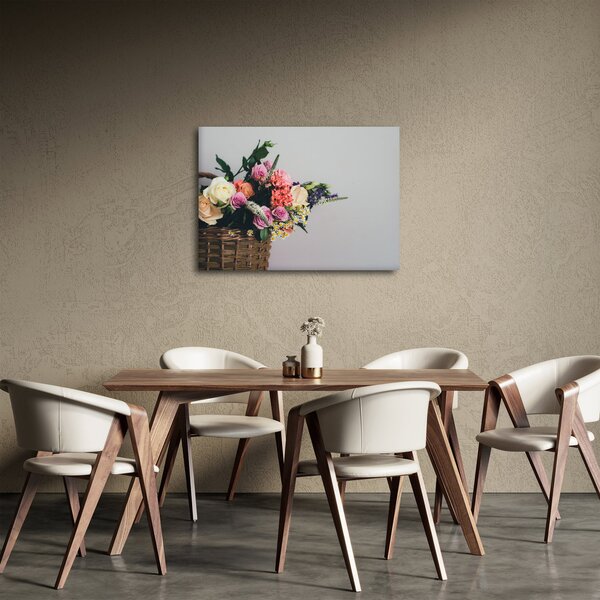 Slika košare s cvijećem (70x50 cm)