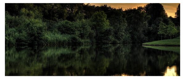 Slika jezera u šumi (120x50 cm)