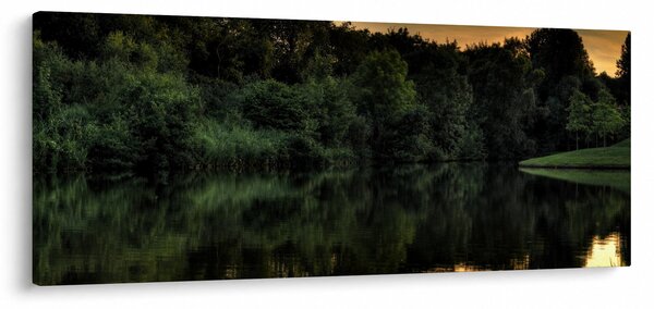 Slika jezera u šumi (120x50 cm)