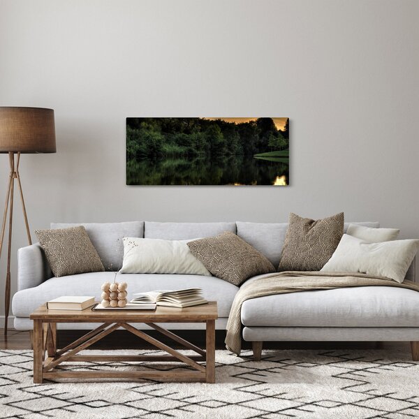 Slika jezera u šumi (120x50 cm)