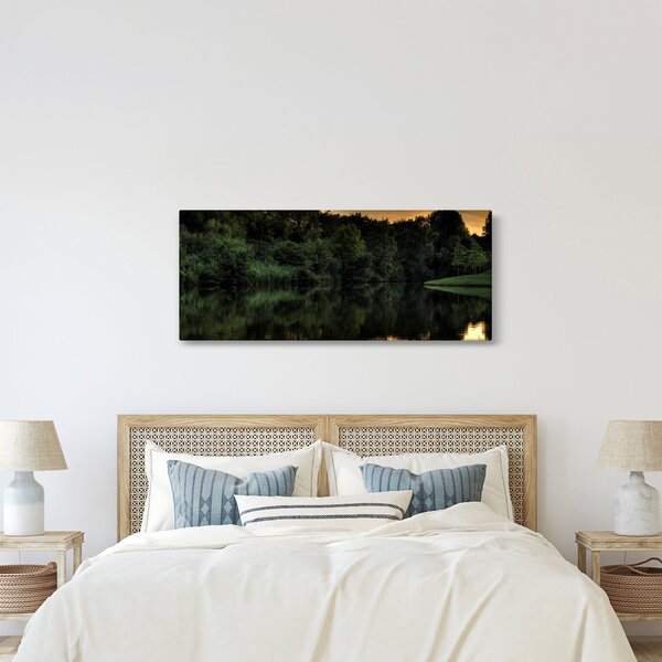 Slika jezera u šumi (120x50 cm)