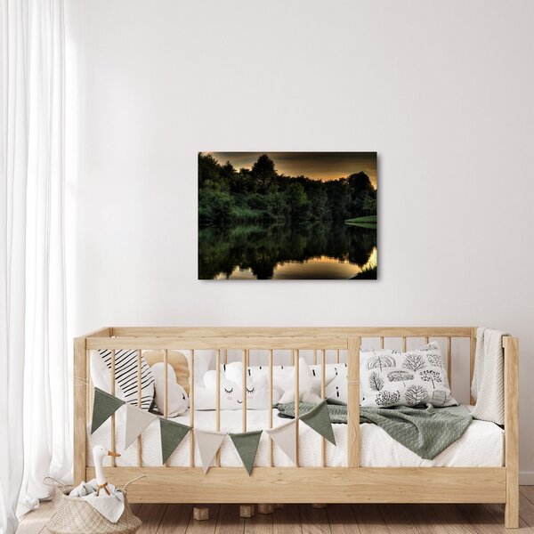 Slika jezera u šumi (70x50 cm)
