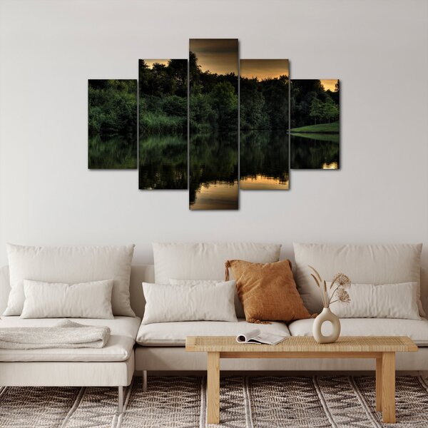 Slika jezera u šumi (150x105 cm)