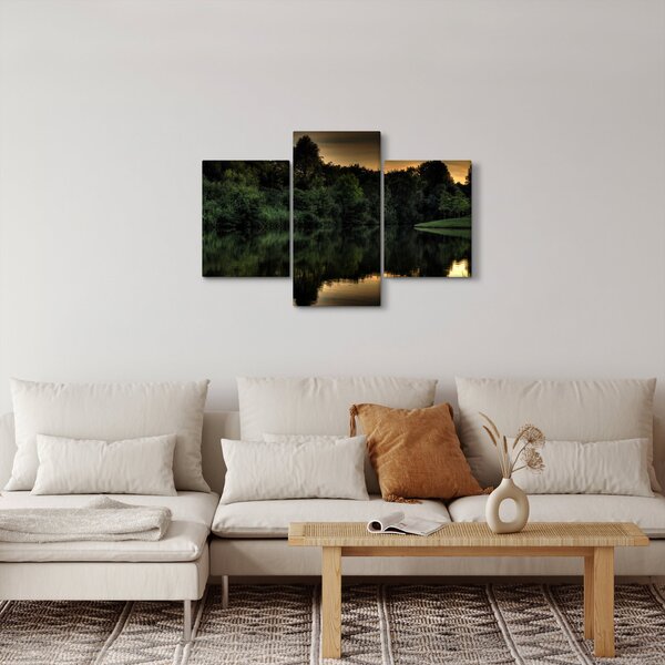 Slika jezera u šumi (90x60 cm)