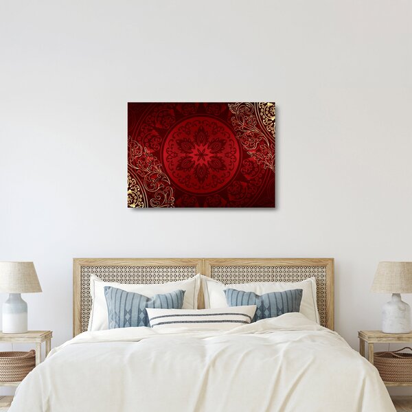Staklena slika - Zlate mandale (70x50 cm)