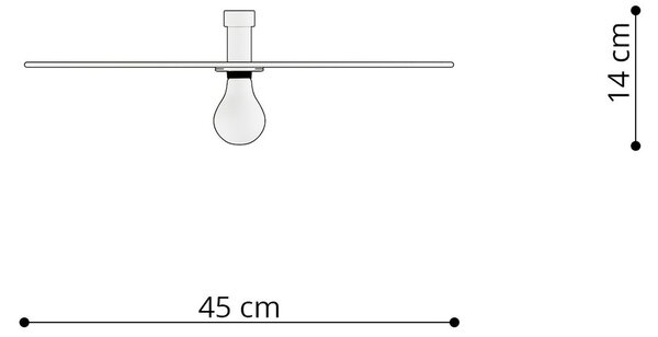 Zidna lampa / Stropna svjetiljka SIRKEL 45 Crna