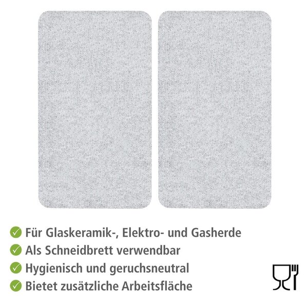 Set od 2 staklene pokrivača štednjaka Wenkoo Transparent