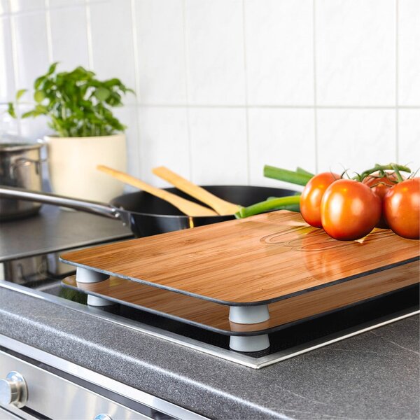 Set od 2 staklena poklopca za štednjak Wenkoo Lunch, 52 x 30 cm