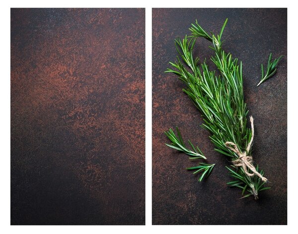 Poklopci za štednjake od kaljenog stakla u setu od 2 kom 52x30 cm Rosemary - Allstar