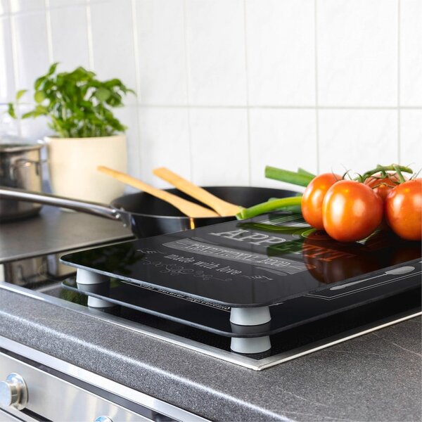 Set od 2 staklena poklopca za štednjak Wenkoo Bon Appetit, 52 x 30 cm