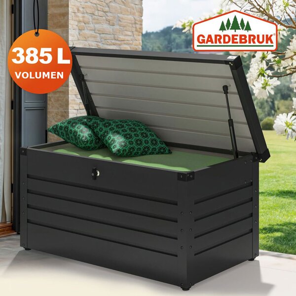 Metalni spremnik za pohranu METALBOX, 385L, 120×62×63cm, antracitna Gardebruk