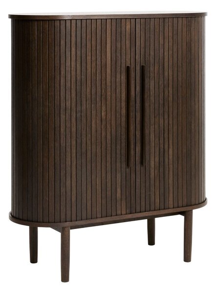 Ormarić u dekoru hrasta s kliznim vratima u tamnoj prirodnoj boji 100x118x40 cm Meta – Unique Furniture