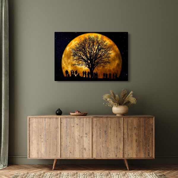 Slika mjeseca i silueta (90x60 cm)