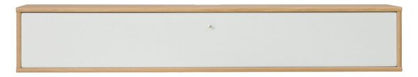 Bijela/u prirodnoj boji TV komoda u dekoru hrasta 133x22 cm Mistral – Hammel Furniture