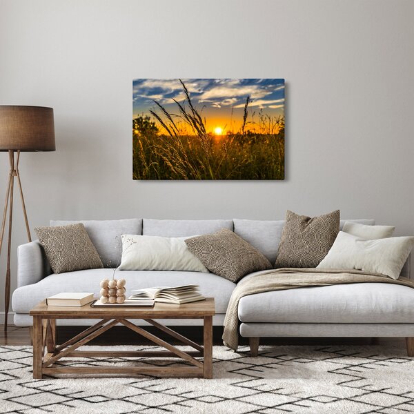 Slika polja pri zalasku sunca (90x60 cm)