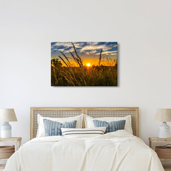 Slika polja pri zalasku sunca (90x60 cm)