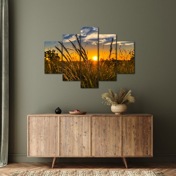 Slika polja pri zalasku sunca (150x105 cm)
