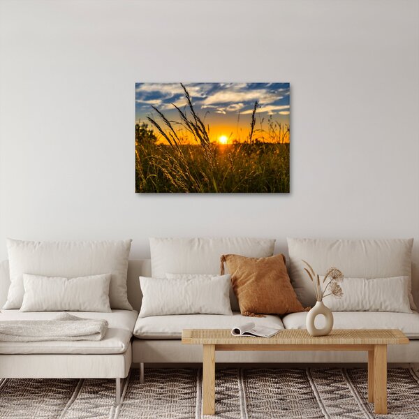 Slika polja pri zalasku sunca (70x50 cm)