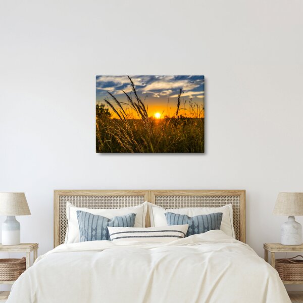 Slika polja pri zalasku sunca (70x50 cm)