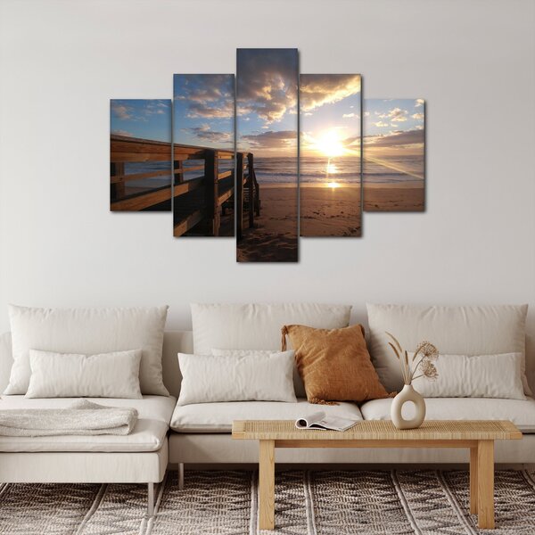 Slika mola, plaže i mora (150x105 cm)