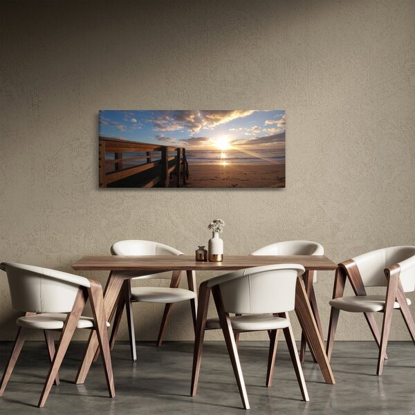 Slika mola, plaže i mora (120x50 cm)