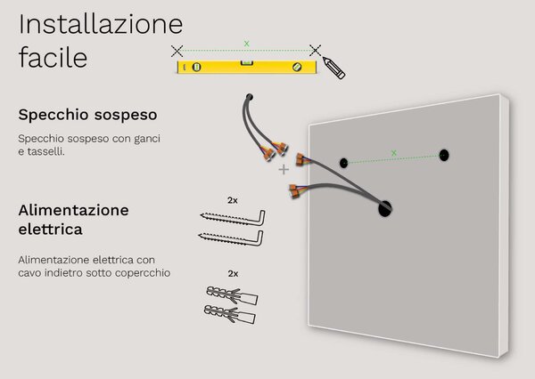 SMART ogledalo s LED osvjetljenjem M1 premium + SmartScreen with Google TV