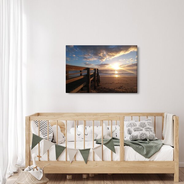 Slika mola, plaže i mora (90x60 cm)