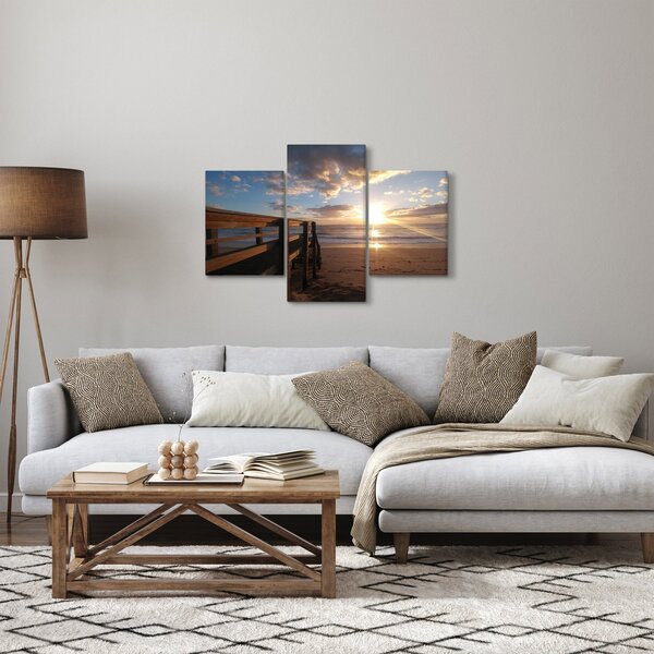 Slika mola, plaže i mora (90x60 cm)