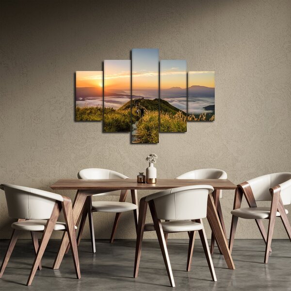 Slika planine pri zalasku sunca (150x105 cm)