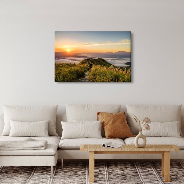 Slika planine pri zalasku sunca (90x60 cm)