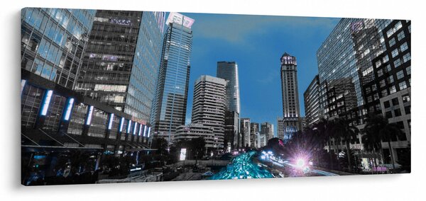 Slika noćnog grada (120x50 cm)