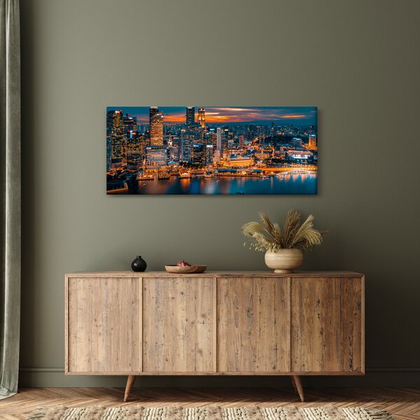 Slika noćnog grada (120x50 cm)