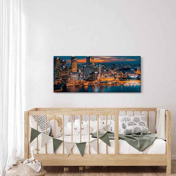 Slika noćnog grada (120x50 cm)